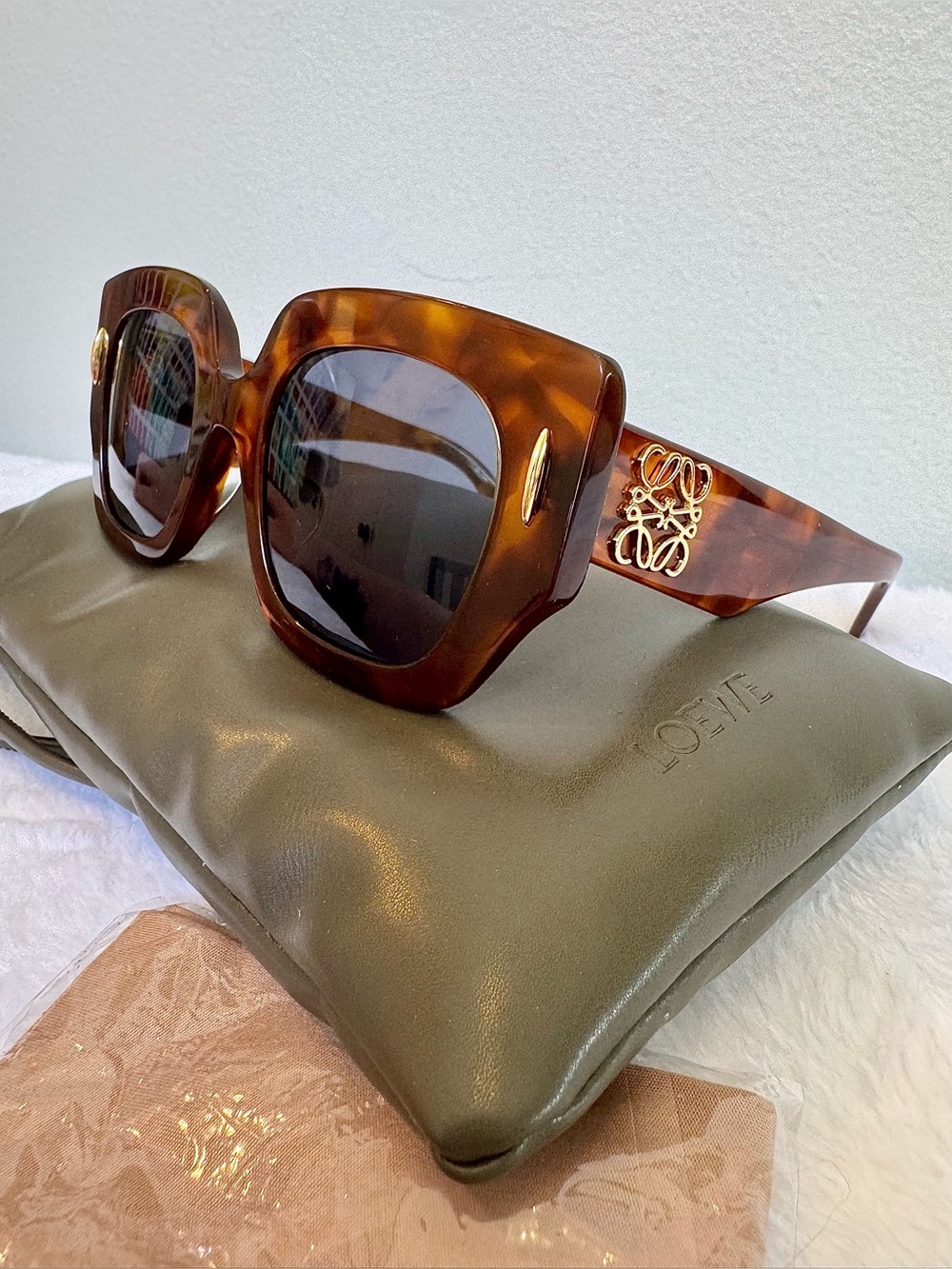 Loewe Anagram Havana Tortoise Sunglasses